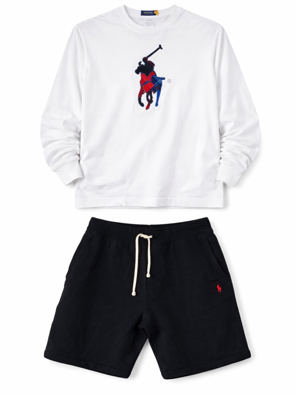 NWT Men’s Polo Ralph Lauren White Long Sleeve And Shorts Tracksuit Set XXL